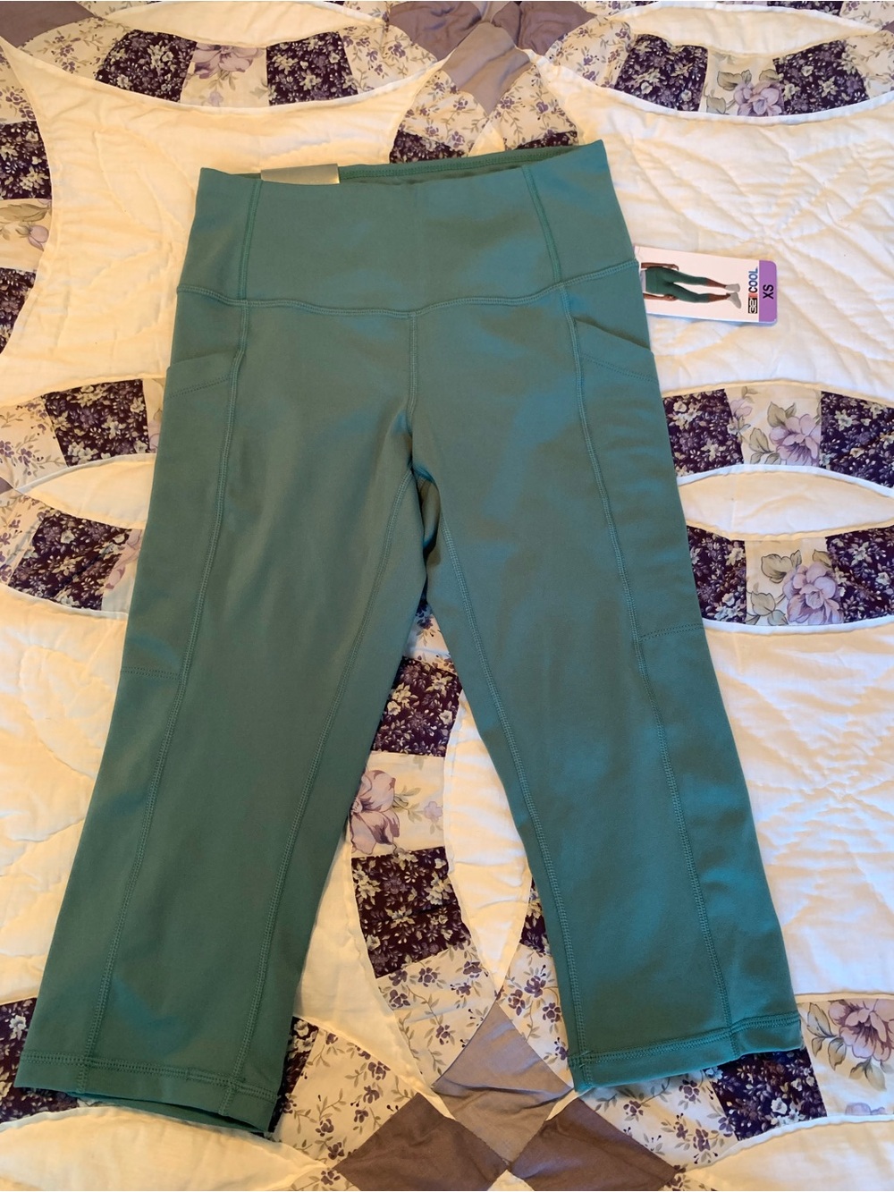 Teal Active Capri Leggings